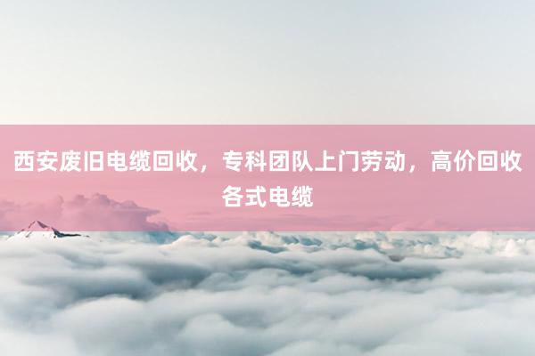 西安废旧电缆回收，专科团队上门劳动，高价回收各式电缆